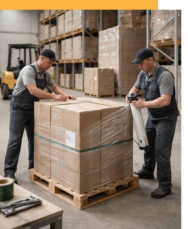 Упаковка и паллетирование грузов от 3564 руб: защита и крепление